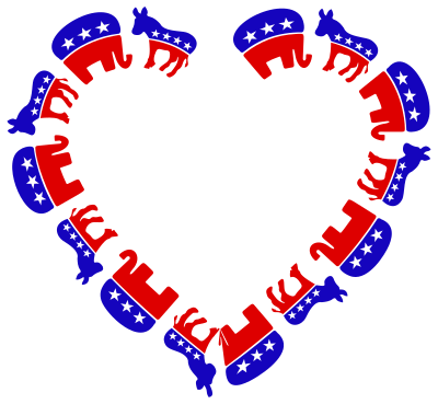 Republicrat Heart clipart