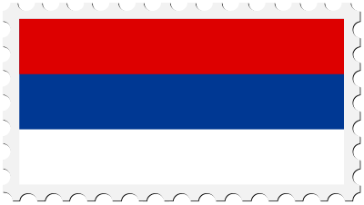 Republika Srpska flag stamp clipart