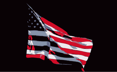 REQUEST: United States Flag in Wind clipart