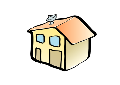 Residential house zazou clipart