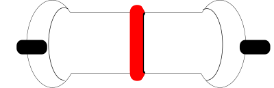 Resistor with color band clipart