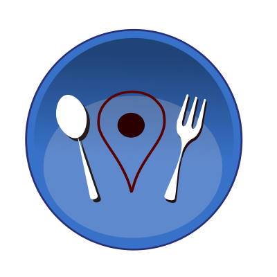 Restaurant map location clipart