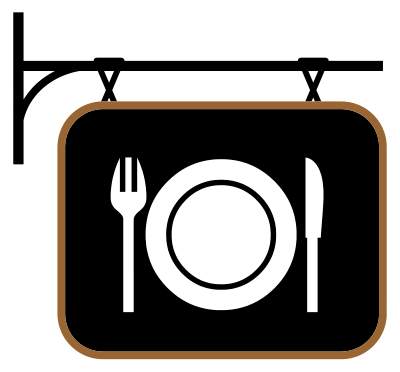 Restaurant Sign Black clipart
