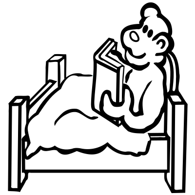Resting bear - lineart clipart