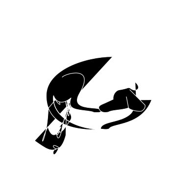 Resting/sleeping dog clipart
