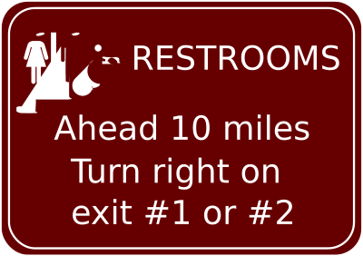 Restroom Road Sign clipart