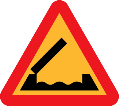 Retractable bridge roadsign clipart