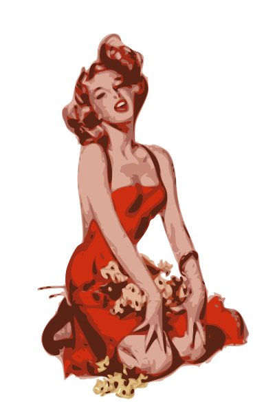 Retro advertising pin-up - Remix clipart