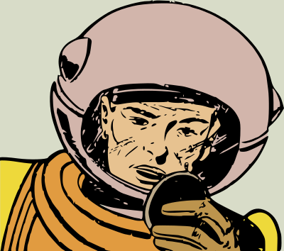 Retro astronaut clipart