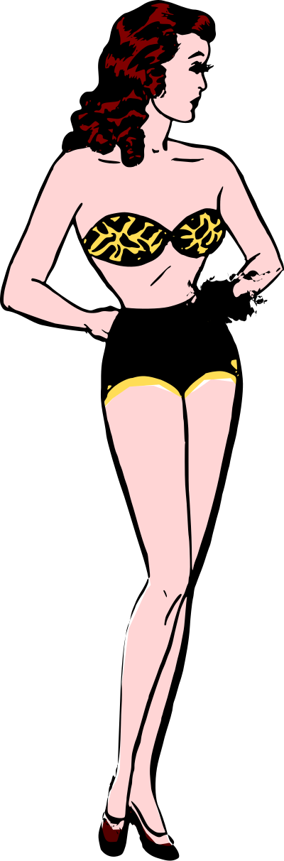 Retro bikini or underwear clipart