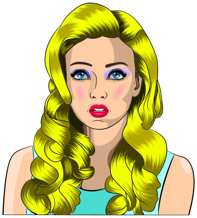 Retro Blonde Woman By Alexey Marcov clipart
