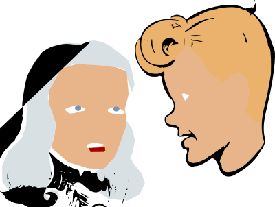 Retro boy and girl clipart