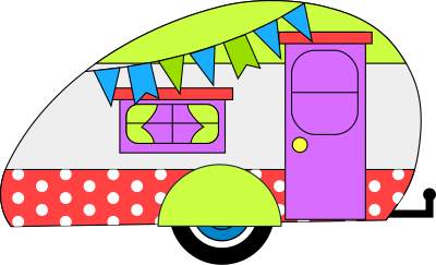 Retro camper clipart