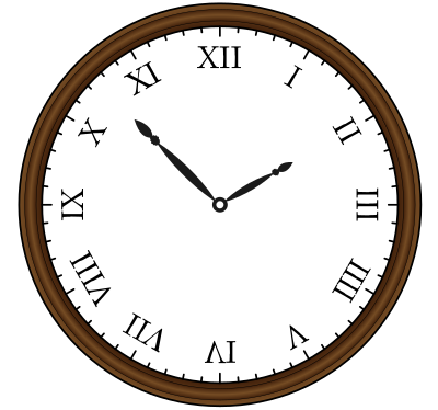 Retro Clock fixed and conventionalized clipart