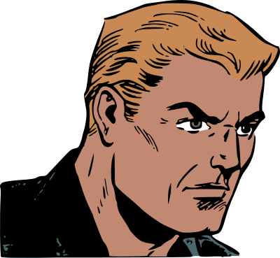 Retro comic man clipart