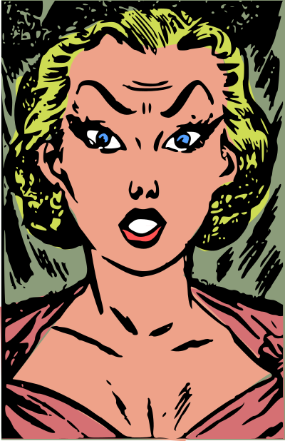 Retro dame clipart