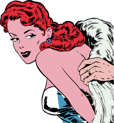 Retro femme fatale clipart