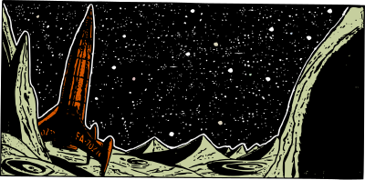 Retro Futuristic Rocket - Colour Remix clipart