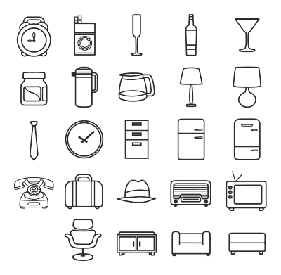 Retro Icon Set clipart