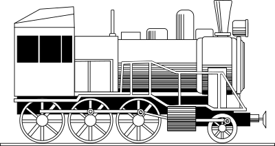 Retro locomotive clipart