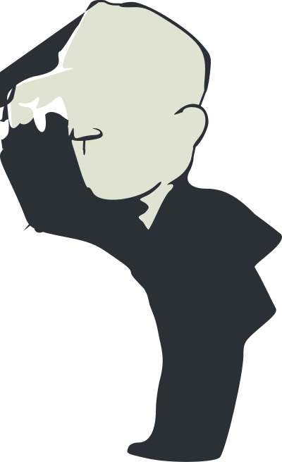 Retro man looking clipart