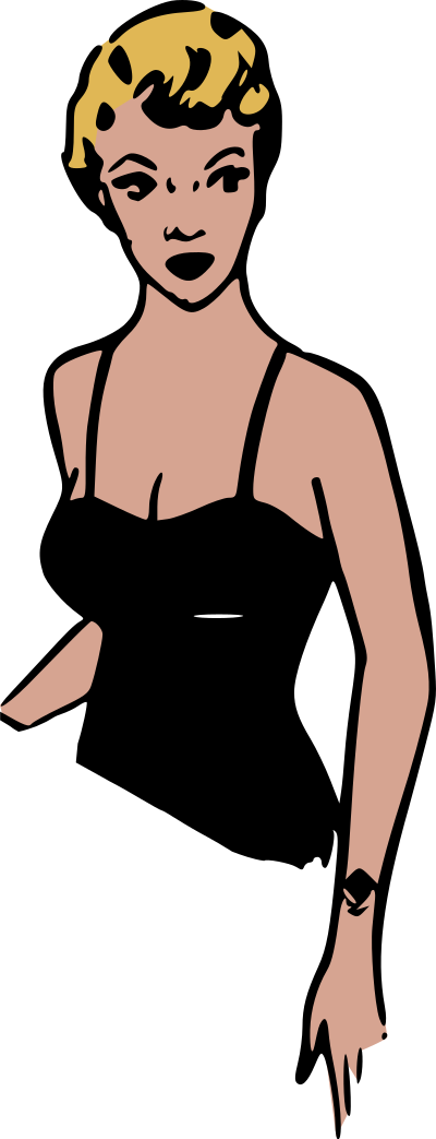 Retro model clipart