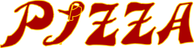 Retro Pizza Text clipart