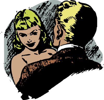 Retro romance clipart