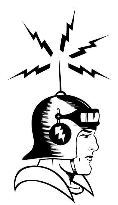 Retro space cadet clipart
