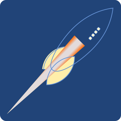 Retro spaceship clipart