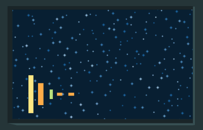 Retro spaceship screen clipart