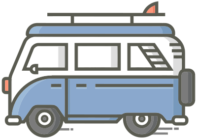 Retro Van Icon By Pettycon clipart
