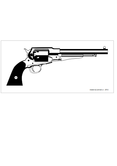 Revolver Remington 1858 New Model Army clipart