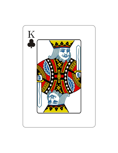 Rey de Tréboles (Vectorizado) clipart