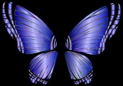 RGB Butterfly Silhouette 10 10 clipart