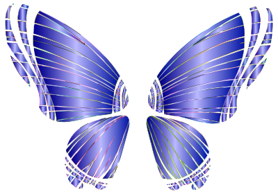 RGB Butterfly Silhouette 10 10 No Background clipart