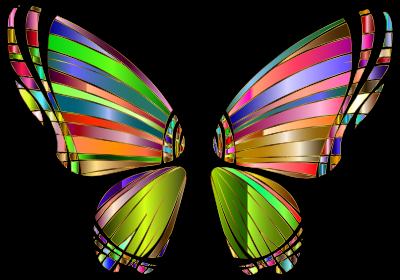 RGB Butterfly Silhouette 10 4 clipart