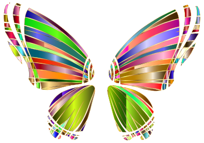 RGB Butterfly Silhouette 10 4 No Background clipart