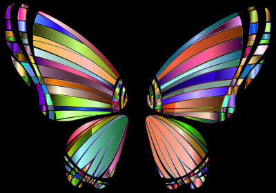 RGB Butterfly Silhouette 10 5 clipart