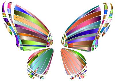 RGB Butterfly Silhouette 10 5 No Background clipart