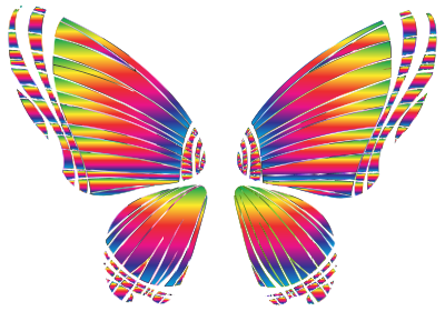RGB Butterfly Silhouette 10 8 No Background clipart