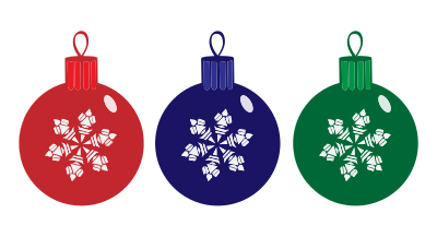 RGB Christmas Ornaments clipart