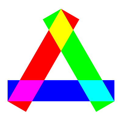 Rgb long rectangles triangle clipart
