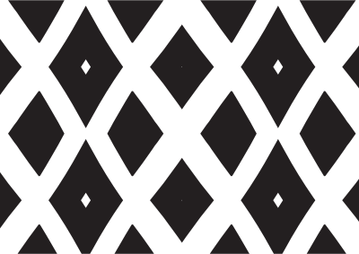 Rhomboid pattern black and white clipart