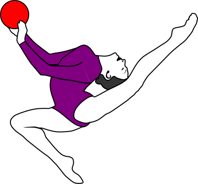 Rhythmic Gymnastics With Ball clipart