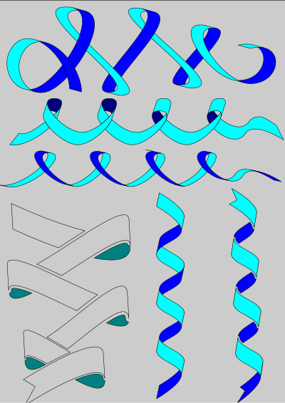 Ribbons cuttable file clipart