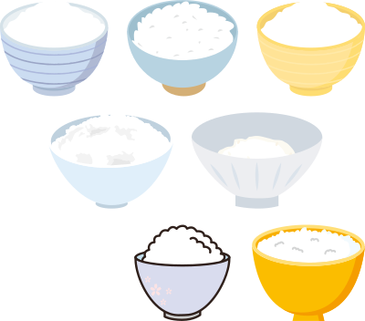 Rice in bowls clipart