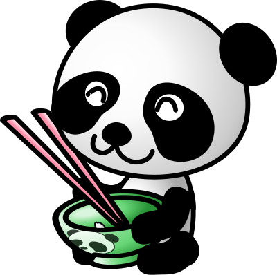 Rice panda clipart