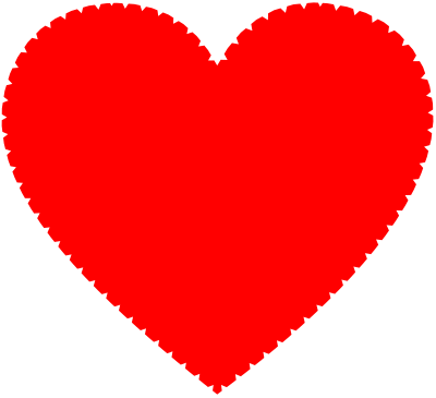 Ridged Red Heart clipart