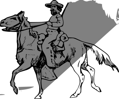 Riding Cowboy clipart